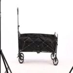 Outdoor utility wagon 7-inch Heart-Cross Black Rear Rack