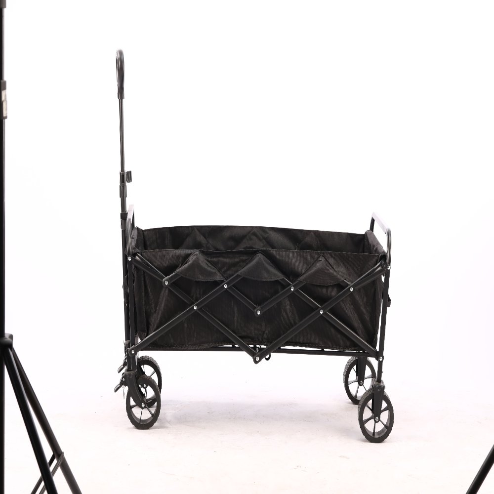 Outdoor utility wagon 7-inch Heart-Cross Black Rear Rack
