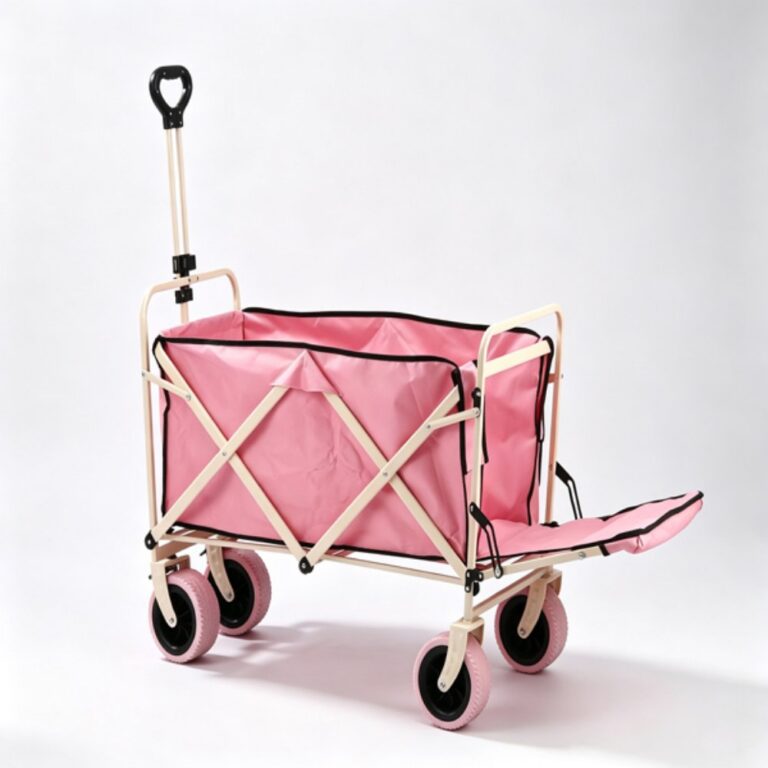 Outdoor utility wagon 15-inch Beige/White Rear Rack