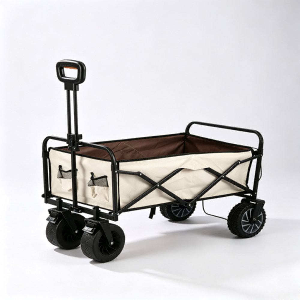 Outdoor utility wagon 10B Electric Model – Beige/Coffee Color Scooter
