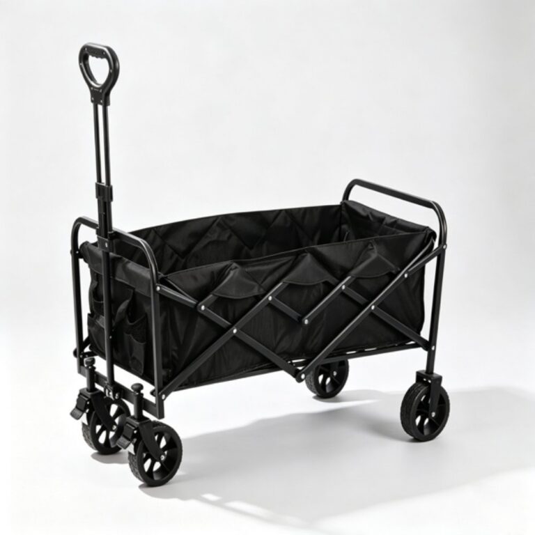 Outdoor utility wagon 7-inch Heart-Cross Black Rear Rack